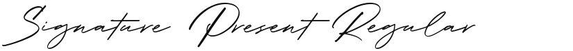 Signature Present font download