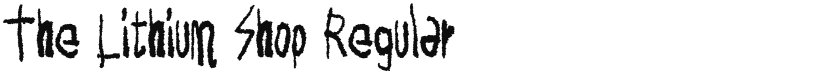 The Lithium Shop font download