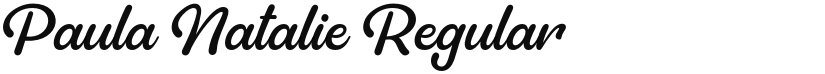 Paula Natalie font download