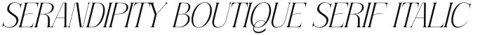 Serandipity Boutique Serif Italic