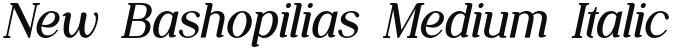 New Bashopilias Medium Italic