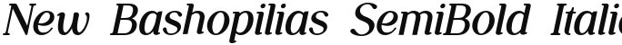 New Bashopilias SemiBold Italic