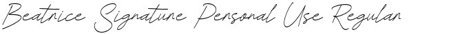 Beatrice Signature Personal Use Regular