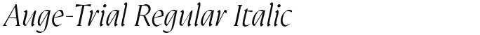 Auge-Trial Regular Italic