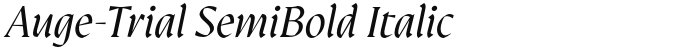 Auge-Trial SemiBold Italic