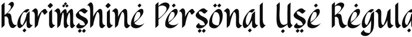 Karimshine Personal Use font download