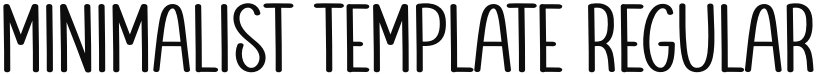 Minimalist Template font download