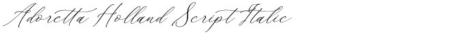 Adoretta Holland Script Italic