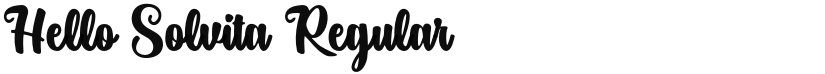 Hello Solvita font download