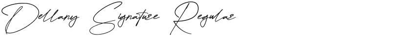 Dellany Signature font download