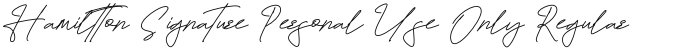 Hamiltton Signature Personal Use Only Regular