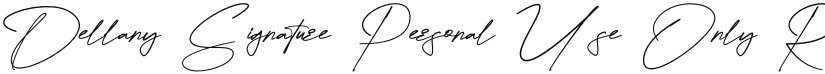 Dellany Signature Personal Use Only font download