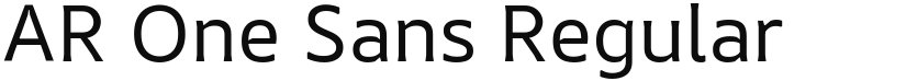 AR One Sans font download