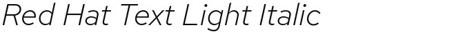 Red Hat Text Light Italic