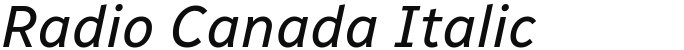 Radio Canada Italic