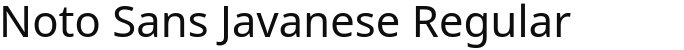 Noto Sans Javanese Regular