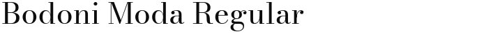 Bodoni Moda Regular