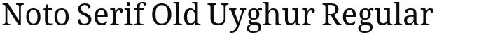 Noto Serif Old Uyghur Regular