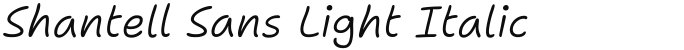 Shantell Sans Light Italic