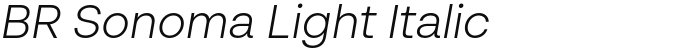 BR Sonoma Light Italic