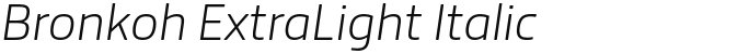 Bronkoh ExtraLight Italic