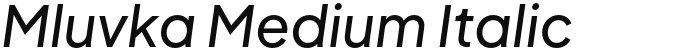 Mluvka Medium Italic