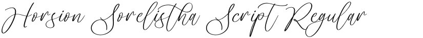Horsion Sorelistha Script font download