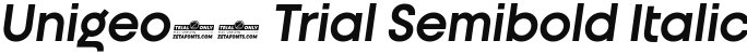 Unigeo32 Trial Semibold Italic