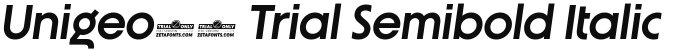 Unigeo64 Trial Semibold Italic