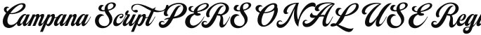 Campana Script PERSONAL USE Regular