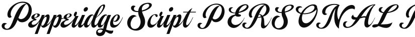 Pepperidge Script PERSONAL font download