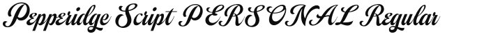 Pepperidge Script PERSONAL Regular