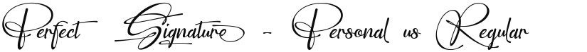 Perfect Signature - Personal us font download