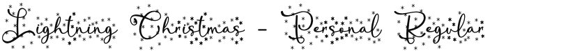 Lightning Christmas - Personal font download