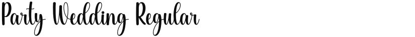 Party Wedding font download