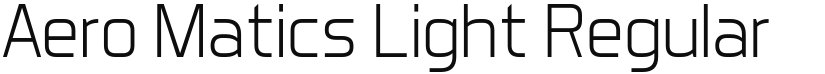 Aero Matics Light font download
