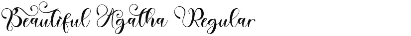 Beautiful Agatha font download
