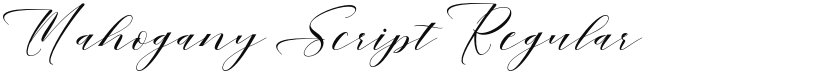 Mahogany Script font download
