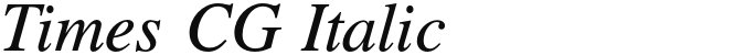 Times CG Italic