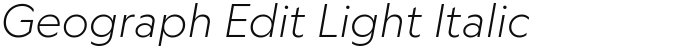 Geograph Edit Light Italic