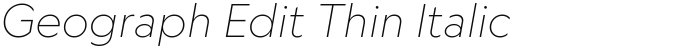 Geograph Edit Thin Italic