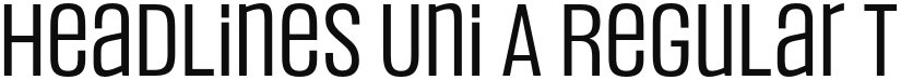 Headlines Uni A font download