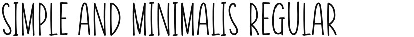 Simple And Minimalis font download