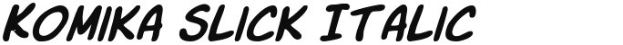 Komika Slick Italic