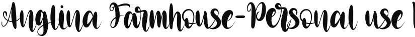 Anglina Farmhouse-Personal use font download