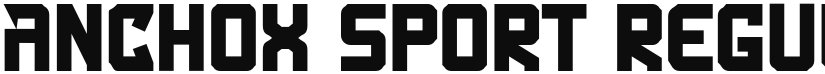 Anchox Sport font download