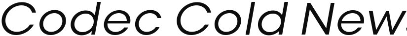 Codec Cold font download