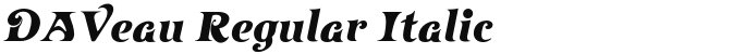DAVeau Regular Italic