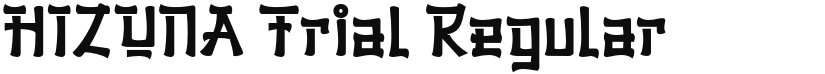 HIZUNA Trial font download