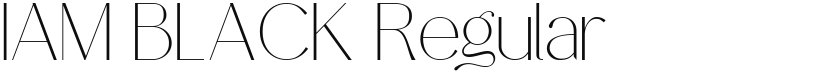 IAM BLACK font download